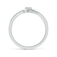 thumbnail image 2 of ANGARA Natural Diamond Heart Promise Ring in 925 Sterling Silver for Women (Size-3.1mm| Color-I-J| Clarity-I1-I2) | April Birthstone, Anniversary, Jewelry Gift for Women | Natural Diamond Ring, 2 of 9