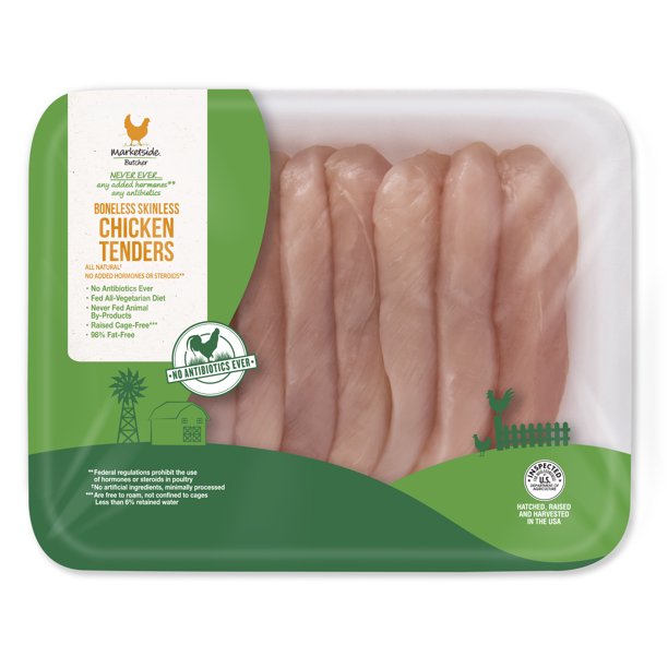 Marketside AntibioticFree Chicken Breast Tenderloins, 0.8 1.2 lb