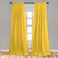 thumbnail image 4 of Ambesonne Saxophone Curtains, Monochrome Instruments, Pair of 28"x95", Mustard and Marigold, 4 of 5