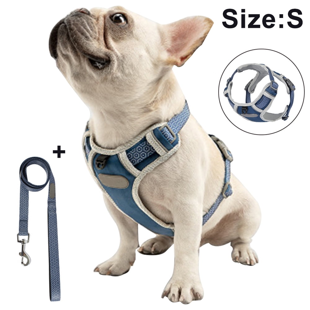 Dog Nylon Reflective Harness Leash Lead Set Pet Training Large Walking 7 Colors 