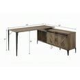 thumbnail image 5 of HomeStock Mountain Majesty Writing Desk, Rustic Oak & Black Finish, 5 of 5