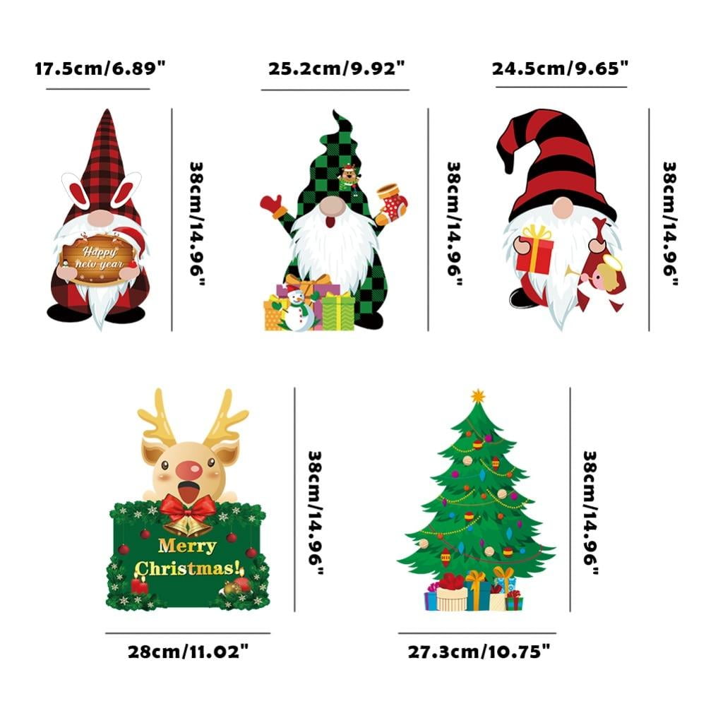 Spdoo 5Pcs/Set Christmas Outdoor Decorations Santa Snowman Garden Signs For Outdoor Patio Winter Ornaments Xmas Decor 2022 Navidad - Walmart.com