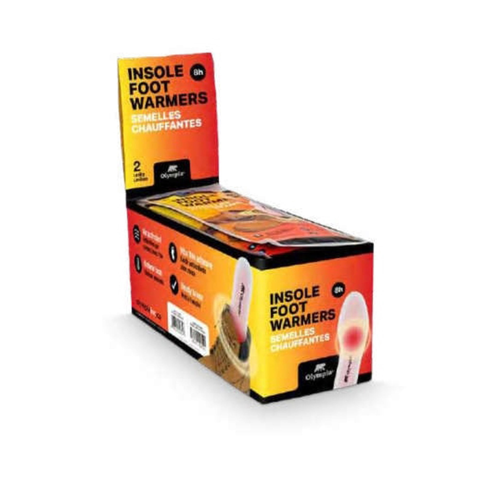 Olympia iHot Single Use Insole Toe Warmer- 16 Units, up to 8 Hours of Long Lasting Heat, Safe for Kids & Adults