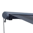 thumbnail image 6 of 12 x 10 ft Italian Series Full Cassette Motorized Patio Awning with App + Remote – Nero & Grigio (Black and Gray Stripe), 6 of 13