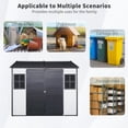thumbnail image 7 of Zateety Outdoor Storage Shed 8x6ft Resin Waterproof Shed with Floor, 2 Windows & Lockable Door for Garden Patio Backyard, Black & White, 7 of 7