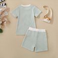 thumbnail image 5 of kaprioy Toddler Baby Boy Clothes Summer Outfits 2nd Birthday Funny Embroidery Short Sleeve Shirt & Shorts Cute Birthday Clothes, 5 of 9