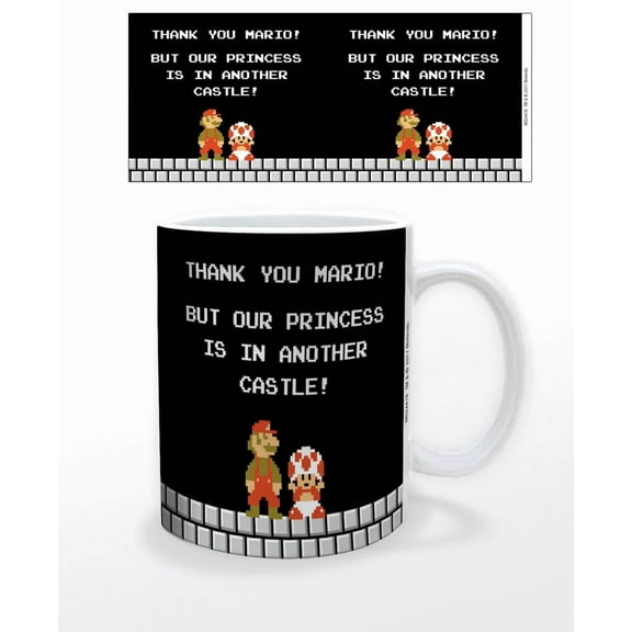 Super Mario Bros. Thank You Mario Coffee Ceramic Mug 11 oz.
