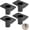 Black-4 Pack, variant on 2 Pack Rain Chain Gutter Adapter Black Metal Rain Chain Adapter with Bolt Rain Chain Installation for Rain Chain Outside Gutters Downspout
