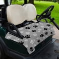 thumbnail image 2 of Golf Cart Seat Covers for 2 Seater,Pet Paw Printed Microfiber Cart Seat Towel Blanket,Modern Black Grey Watercolor Dog Claws Absorbent Breathable NonSlip Bench Seats Protector for Golf Course 51"x31", 2 of 9