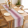 thumbnail image 3 of Table Runner 120 Inches Long for Kitchen Dining, Pink Grey Ombre Dresser Scarf Farmhouse, Dining Table Decorations for Wedding/Parties, Farmhouse Gradient Minimalist 13 x 120 In, 3 of 8