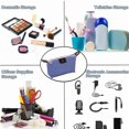 thumbnail image 5 of Waterproof nylon toilet bag for skin care products, simple suitcase, laundry, striped Jiaozi cosmetic bag blue, 5 of 5