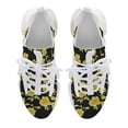 thumbnail image 5 of Three-dimensional, Yellow Flower, Black Background, Gold Walking Shoes for Men Woman Lightweight Tennis Fashion Elastic Sports Shoes Cushion Basketball Shoes, 5 of 7