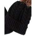thumbnail image 3 of Viworld 2pcs Women Girl Knitted Wool Pompom Hat Winter Beanie Cap Family Matching Faux Fur Ball Crochet Knitting Hats, 3 of 4