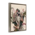 thumbnail image 3 of Stupell Industries Tropical Lemur with Hibiscus Plants Brown Floating Frame Canvas Art, 25 x 31, by Fab Funky, 3 of 8
