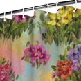 thumbnail image 3 of Pioneer Flower Floral Print Pattern Shower Curtain 72"x84", Bathroom Decorative Shower Curtain Set with 12 Hooks, Waterproof Washable, 3 of 6
