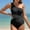 A_ Black, variant on Women's One-Piece Swimsuits Ruched Tummy Control Square Neck Bathing Suits Full Coverage Swim Suits Sexy Swimwear Army Green S