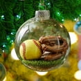 thumbnail image 6 of CYBIBO Lifelike Ball Sports Crystal Glass Ornament, 3D Christmas Glass Ornaments Collection for Xmas Tree, Holiday Decorations Christmas Indoor, Handmade Gifts for Gym Lovers, Baseball B, 6 of 7