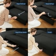 thumbnail image 5 of Walsunny Pull Out Sectional Sleeper Sofa Bed L Shape Couches with Reversible Storage Chaise for Living Rooms Small Rooms Apartment,Black, 5 of 7