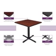 thumbnail image 4 of Regency 30 in. Small Square Breakroom Table- Cherry Top, Black Legs, 4 of 5