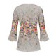 thumbnail image 5 of ICHUANYI Clearance Women's Casual Trumpet 3/4 Sleeve Printed Buttoned Basic Ruched Corset Tunic Tops Pleated T-shirts Blouses(Beige, XXL) ICHUANYI WER2023080800631, 5 of 5