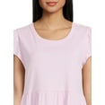 thumbnail image 4 of Time and Tru Women's Short Sleeve Tiered Knit Dress, Sizes XS-XXXL, 4 of 5