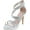 Silver, variant on Dressy Formal Sandals High Heel Ankle Strap Open Toe Sandals