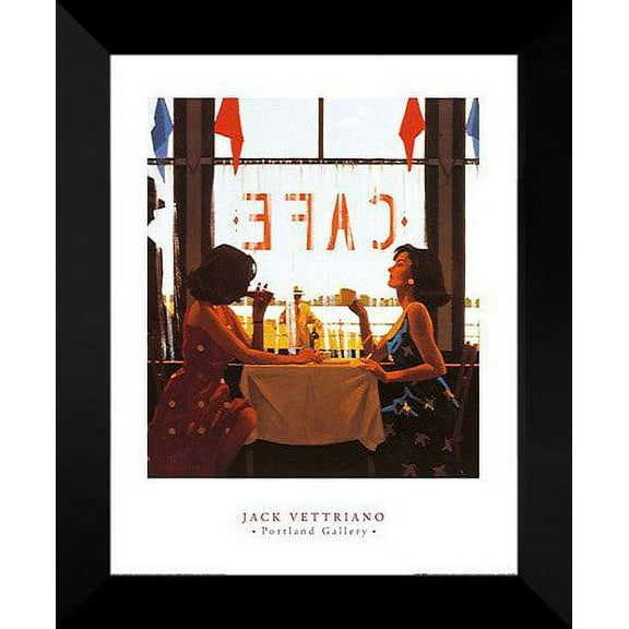 FrameToWall - Jack Vettriano Framed Art Print 20x24 "Cafe Days "
