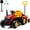 Red, variant on Sunnyfree 12V Ride on Tractor with Remote Control, 2 in 1 Ride on Car w/ Detachable Trailer, Ride on Toys for Kids with Bluetooth Music, Shovel, LED lights, Green