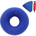 thumbnail image 1 of Cojín de asiento inflable (38 x 38 cm, azul) La masa de cojín de anillo de almohada reduce la presión sobre el nervio ciático del usuario, adecuado para todo poliéster, 1 of 5