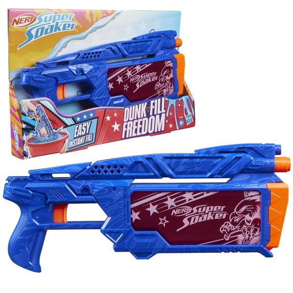Nerf Super Soaker Dunk-Fill Freedom Water Blaster, Instant Fill Tank, Water Toys, 6 