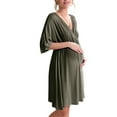 thumbnail image 2 of Oudiya 3 in 1 Labor/Delivery/Hospital Gown Maternity Dress Nursing Nightgown Sleepwear for Breastfeeding, 2 of 6