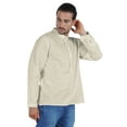 thumbnail image 3 of Atasi Indian Mens Short Kurta Henley Shirt Long Sleeve Mandarin Collar Shirt, 3 of 7