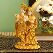 TIED RIBBONS Lord Radha Krishna Statue Indian God Idols for Pooja, Mandir, Temple | Resin, 7.5 Inch| Radha Krishna Hindu God and Goddess Idol Diwali Decorations for Home and Diwali Gifts