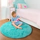 thumbnail image 4 of Alfombra redonda PAGISOFE azul para dormitorio de niños, 120 cm x 120 cm, 4 of 7