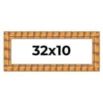 32x10 Frame Beige Real Wood Picture Frame Width 3 inches | Interior Frame Depth 0.5 inches |