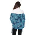 thumbnail image 4 of FORMRS Womens Scarf Winter Soft Long Big Warm Shawls Wrap Tassel Scarves, Blue Forest Cat Pattern, 4 of 9
