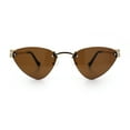 thumbnail image 4 of Womens Luxury Fashion Rimless Triangular Designer Sunglasses Gold - Brown, 4 of 8