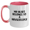 White/Pink, variant on Housekeeper Gifts for Him Her Friends Coworkers Family, Funny Quote My Heart Belongs To A Housekeeper, Two Tone Coffee Mug, Birthday Unique Gifts