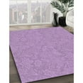 thumbnail image 3 of Ahgly Company Machine Washable Indoor Round Transitional Violet Purple Area Rugs, 7' Round, 3 of 7