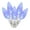 Blue, variant on Vickerman 100 Orange C6 LED Single Mold Light on White Wire, 34' Christmas Light Strand