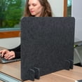 thumbnail image 4 of Stand Up Desk Store ReFocus Raw Noise and Distraction Reducing Freestanding Acoustic Desk Divider Mounted Privacy Panel (Anthracite Gray, 20.9"  x 16" ), 4 of 7