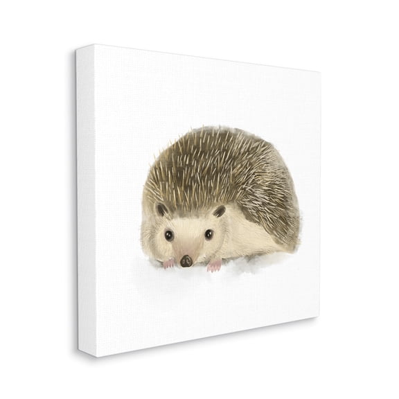 Stupell Industries Adorable Hedgehog Illustration Nursery Woodland Animal Canvas Wall Art, 24 x 24, Design by Daphne Polselli