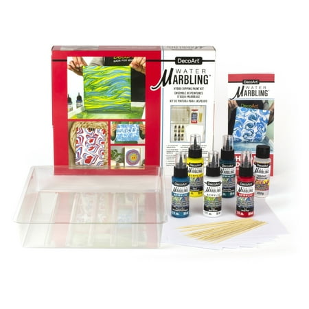 UPC: 0766218136008 | DecoArt Water Marbling Acrylic Paint – Starter Kit