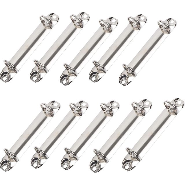 10 paquetes de kit de reemplazo del mecanismo de encuadernación de anillas de 2 orificios, 2 anillos en O, mecanismo de encuadernación de anillas con clip de metal, anillas de encuadernación de h