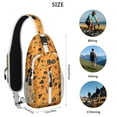 thumbnail image 5 of Sling Backpack,Halloween Witch Hat Pattern Crossbody Bag with Water Bottle Holder,Waterproof Sling Bag for Men/Women with Chest Phone Holder for Hiking,Travel, 5 of 6