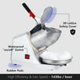 thumbnail image 2 of Segawe Electric Ice Shaver Machine Stainless Steel Electric Ice Crusher Snow Cone Maker 143lbs/HR Silver, 2 of 11