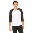 thumbnail image 1 of Bella + Canvas Unisex 3/4-Sleeve Baseball T-Shirt, 1 of 3