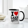 thumbnail image 4 of CafePress - I Heart Lake Life Mug - 11 oz Ceramic Mug - Novelty Coffee Tea Cup, 4 of 4