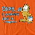 thumbnail image 2 of Garfield T-Shirt I Probably Did It Unisex Graphic Tee For Men & Women, 2 of 7
