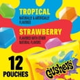 thumbnail image 4 of (3 pack) Gushers Gluten Free Tropical and Strawberry Fruit Flavored Snacks (12 Pouches), 4 of 17